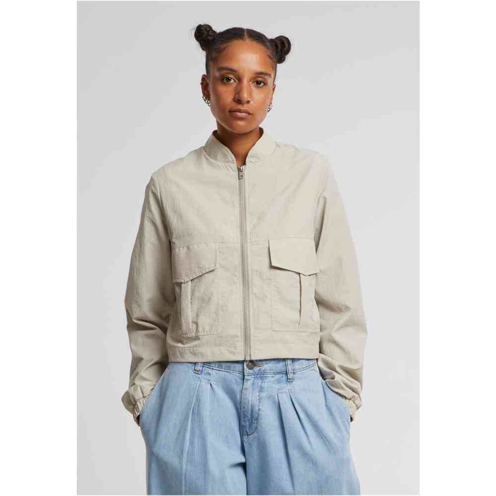 Urban Classics - Short Crinkle Nylon Veste - Gris